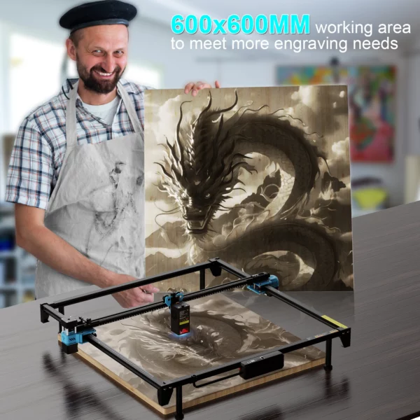 Twotrees TTS-20 Max Metal Laser Engraving Machine Work Area 600x600mm Laser Cutting Machine For Cutting MDF Acrylic Leather Wood - Image 2